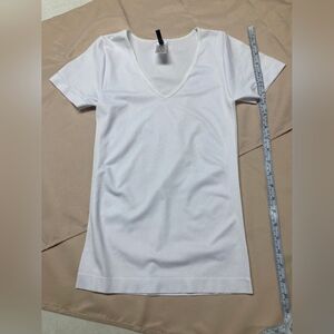 New Mix V-Neck Women's Tee - White